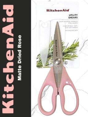 KitchenAid Matte Dried Rose Utility Shears - Rose Pink Handles